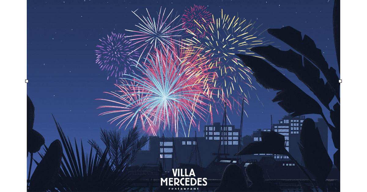 Celebra Sant Bartomeu en Villa Mercedes con vistas a los fuegos artificiales